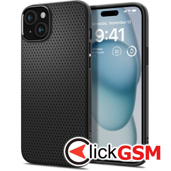 Spigen - Liquid Air - iPhone 15 - Matte Black