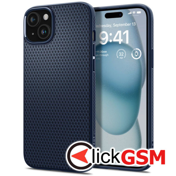 Spigen - Liquid Air - iPhone 15 - Navy Blue