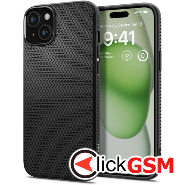 Spigen - Liquid Air - iPhone 15 Plus - Matte Black