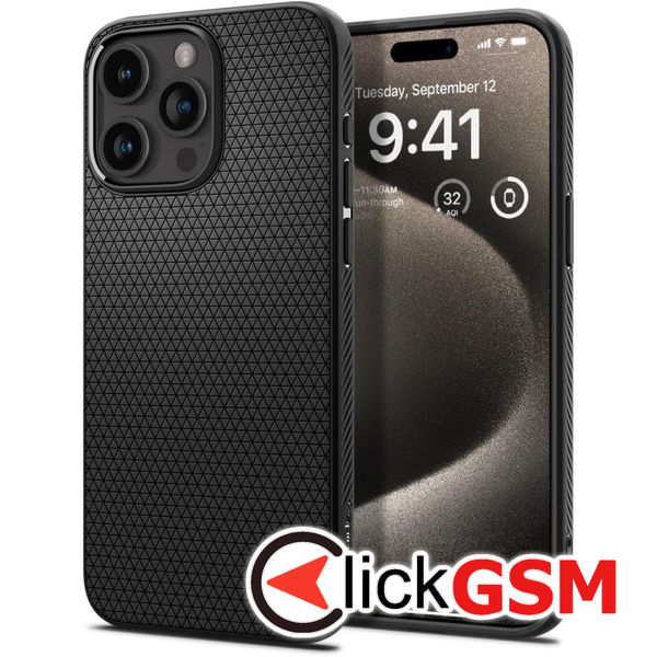 Spigen - Liquid Air - iPhone 15 Pro Max - Matte Black