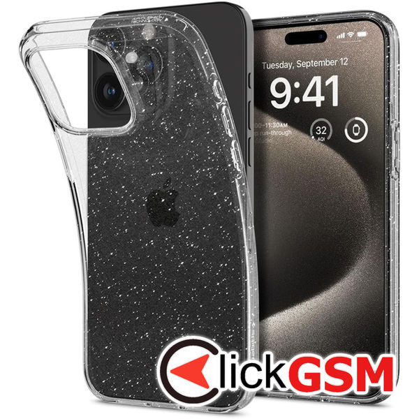 Spigen - Liquid Crystal Glitter - iPhone 15 Pro Max - Crystal Quartz