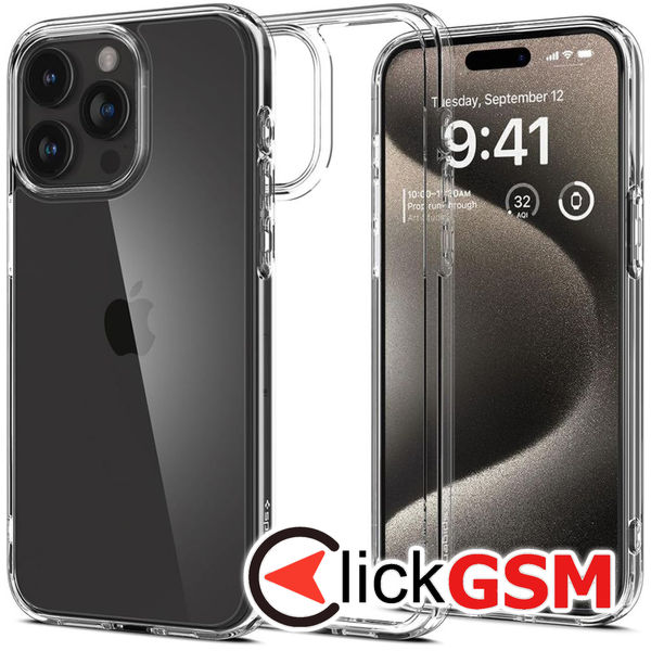 Spigen - Ultra Hybrid - iPhone 15 Pro - Clear