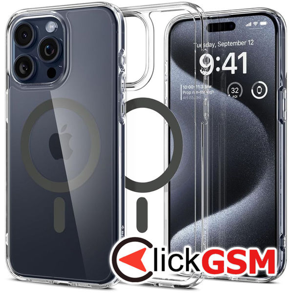 Spigen - Ultra Hybrid MagSafe - iPhone 15 Pro Max - Carbon Fiber