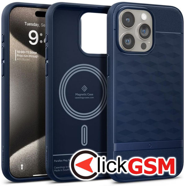 Spigen - Caseology Parallax MagSafe - iPhone 15 Pro Max - Midnight Blue