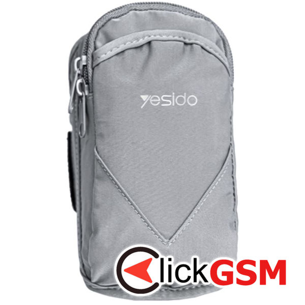 Yesido - Sports Armband (WB12) - with Velcro, for Phones, max 6.8" - Grey