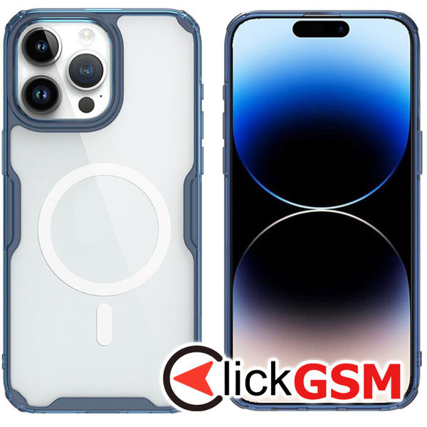 Nillkin - Nature TPU MagSafe Case - iPhone 15 Pro - Blue