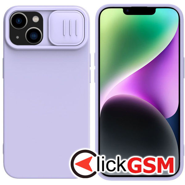 Nillkin - CamShield Silky MagSafe Silicone - iPhone 15 Plus - Misty Purple