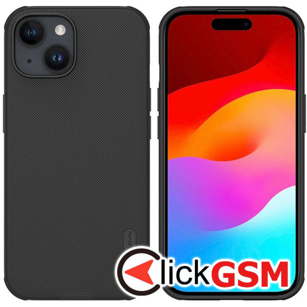 Husa de protectie Nillkin Super Frosted Shield pentru iPhone 15 - Negru