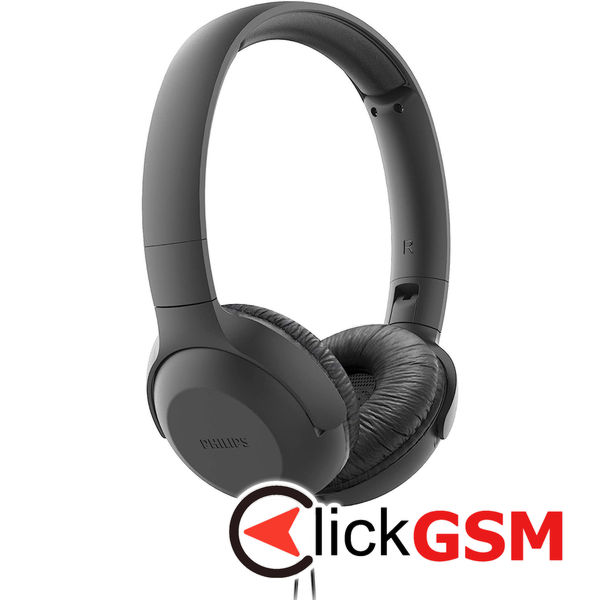 Philips - Wired Headphones (UH201BK/00) - On-Ear, Jack 3.5mm, Foldable, Microphone, Volume Control, 1.2m - Black