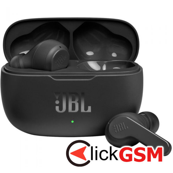 JBL - Wireless Earbuds (Wave 200) - Bluetooth 5.0, True Wireless, Microphone, Voice Assistant, Siri - Black