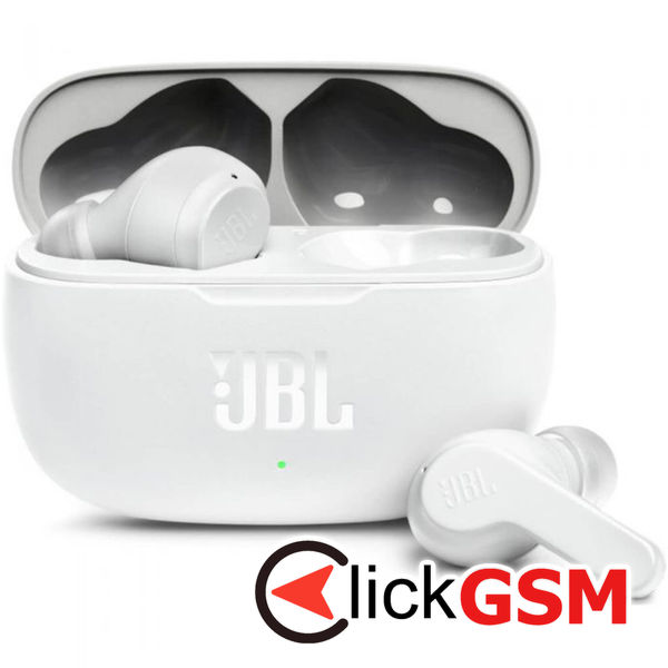 JBL - Wireless Earbuds (Wave 200) - Bluetooth 5.0, True Wireless, Microphone, Voice Assistant, Siri - White