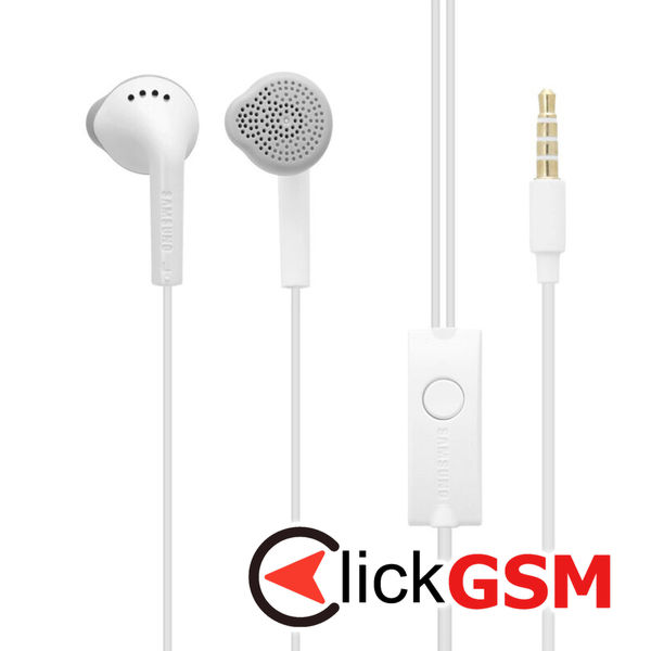 Samsung - Original Wired Earphones (EHS61ASFWE) - Jack 3.5mm, Half-In-Ear, Stereo, Microphone - White (Bulk Packing)