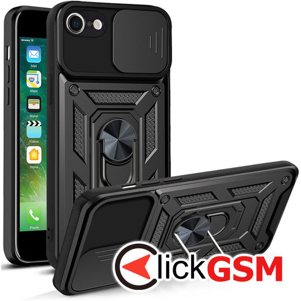 Techsuit - CamShield Series - iPhone 7 / iPhone 8 / iPhone SE 2, SE 2020 / iPhone SE 3, SE 2022 - Black
