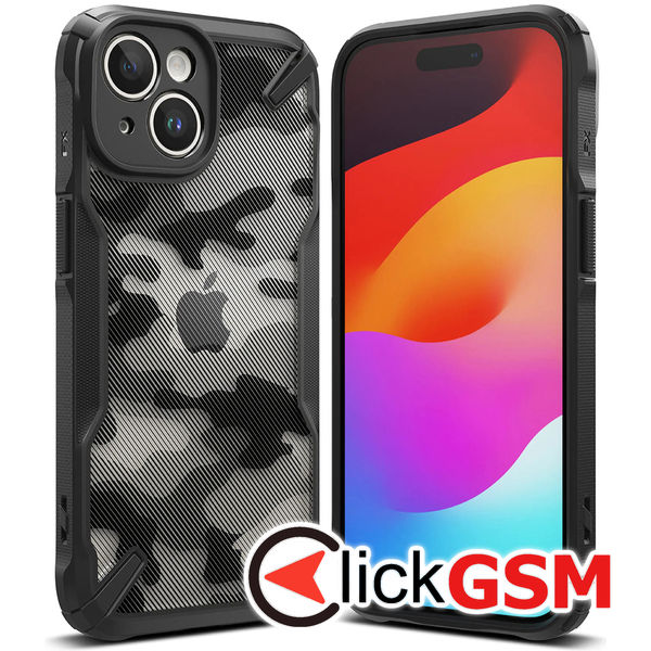 Ringke - Fusion X Design - iPhone 15 Plus - Camo Black