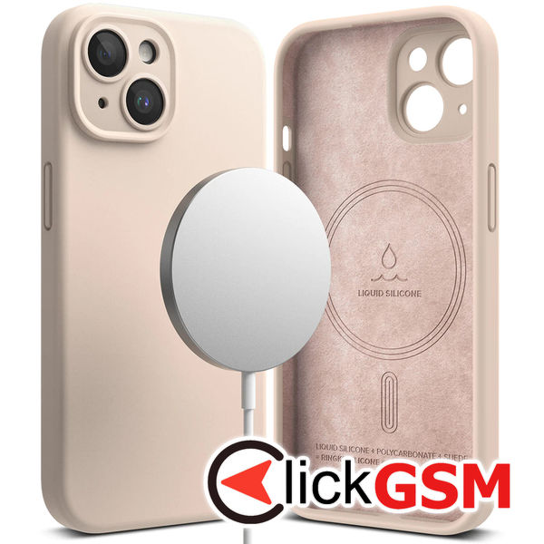 Ringke - Silicone Magnetic - iPhone 15 - Pink Sand