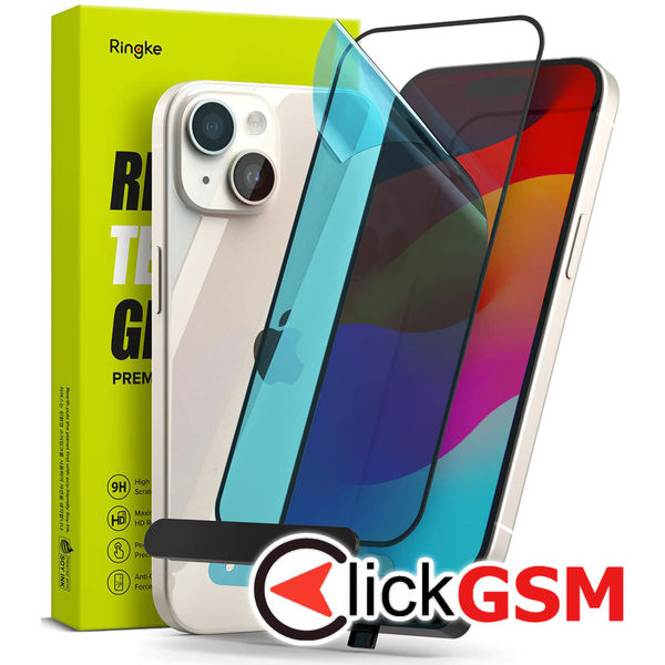 Ringke - Cover Display Tempered Glass - iPhone 15 Plus - Black