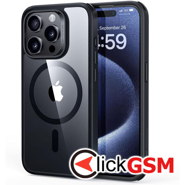 ESR - Classic Hybrid HaloLock - iPhone 15 Pro - Clear Black