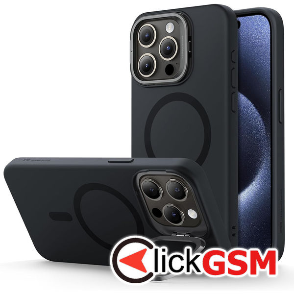 ESR - Cloud Soft HaloLock Kickstand - iPhone 15 Pro - Black