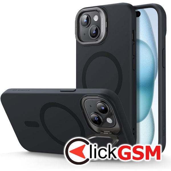 ESR - Cloud Soft HaloLock Kickstand - iPhone 15 Plus - Black