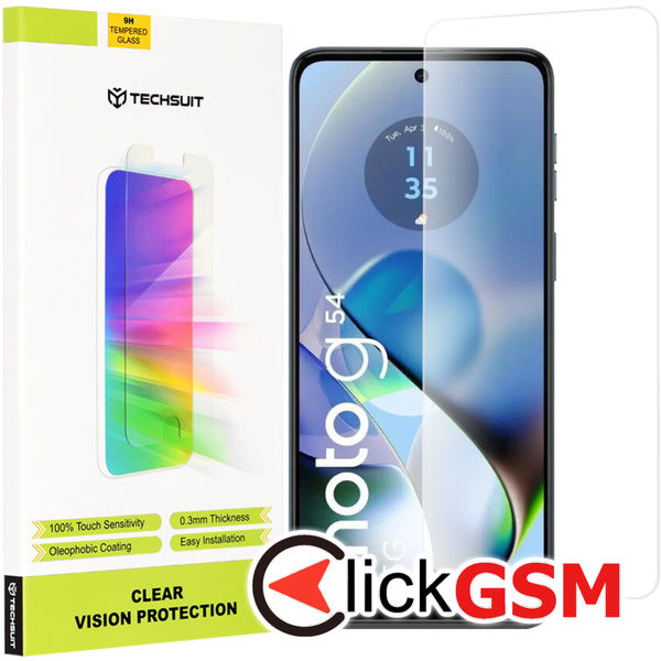 Techsuit - Clear Vision Glass - Motorola Moto G14 / Moto G54 / Moto G54 Power Edition / Moto G64 - Transparent