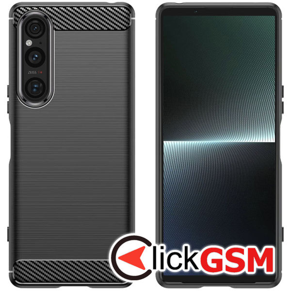 Techsuit - Carbon Silicone - Sony Xperia 1 V - Black