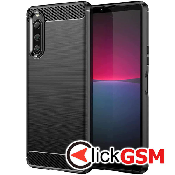 Techsuit - Carbon Silicone - Sony Xperia 10 V - Black