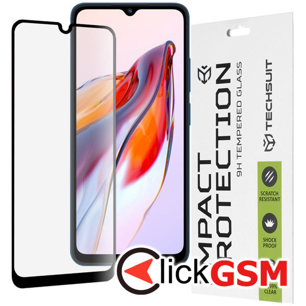 Techsuit - 111D Full Cover / Full Glue Glass - Xiaomi Redmi 12C - Black