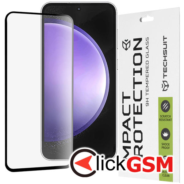 Techsuit - 111D Full Cover / Full Glue Glass - Samsung Galaxy S23 FE - Black