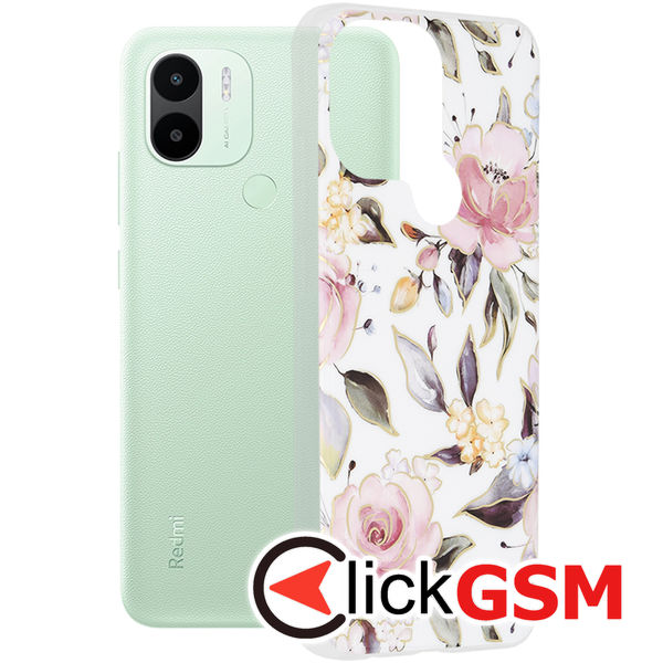 Techsuit - Marble Series - Xiaomi Redmi A1+ / A2+ - Chloe White