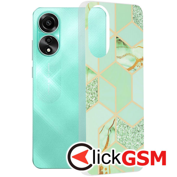 Techsuit - Marble Series - Oppo A78 4G - Green Hex