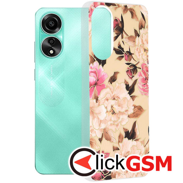 Techsuit - Marble Series - Oppo A78 4G - Mary Berry Nude