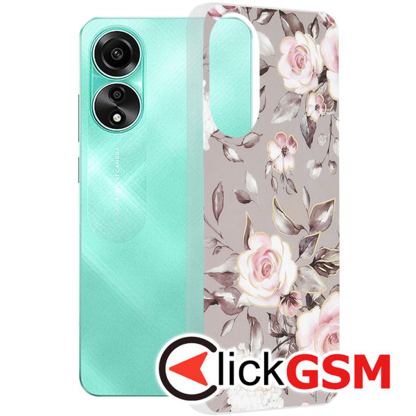 Techsuit - Marble Series - Oppo A78 4G - Bloom of Ruth Gray
