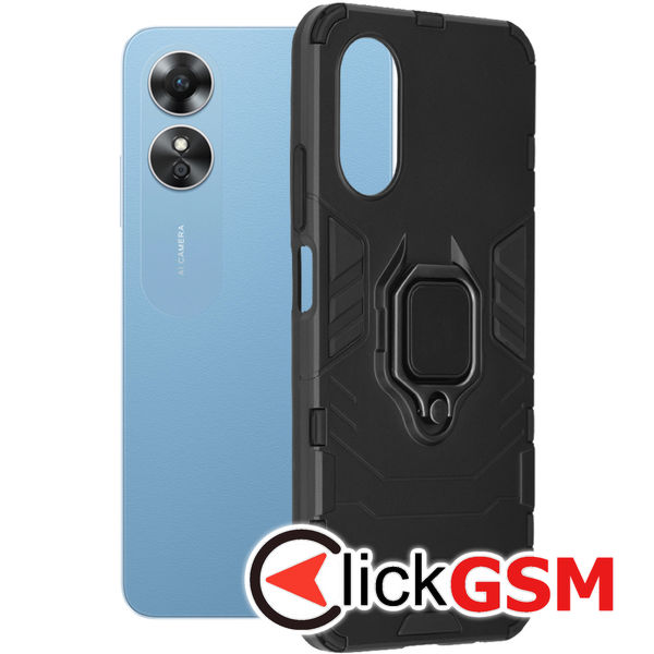 Techsuit - Silicone Shield - Oppo A17 - Black