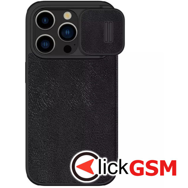 Nillkin - Qin Pro Leather Case - iPhone 15 Pro Max - Black