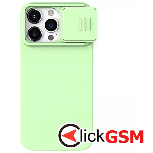 Nillkin - CamShield Silky MagSafe Silicone - iPhone 15 Pro Max - Mint Green