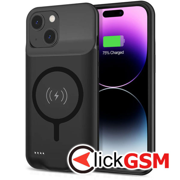 Techsuit - Power Pro MagSafe Battery Case - iPhone 15 Plus - 8500mAh - Black