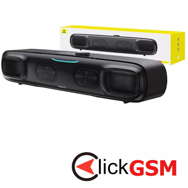 Baseus - Mini Soundbar AeQur  - Bluetooth 5.3, Type-C, Jack, 2.5W + 2.5W - Cluster Black