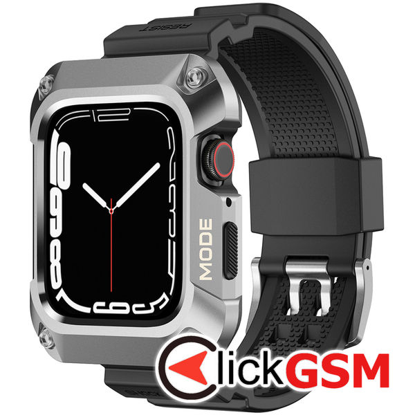 Lito - [Box] Metal RuggedArmor Case + Watchband (LS002) - Apple Watch 4 / 5 / 6 / SE / SE 2 (44mm) - Silver