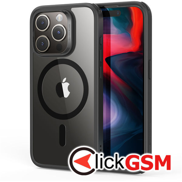 ESR - Classic Hybrid HaloLock - iPhone 15 Pro Max - Clear Dark Blue