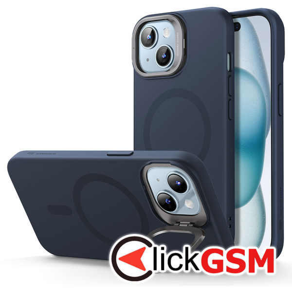ESR - Cloud Soft HaloLock Kickstand - iPhone 15 Plus - Dark Blue