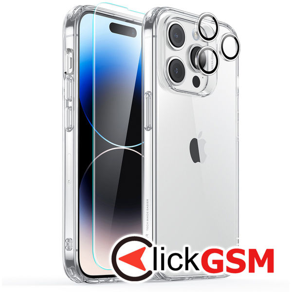 ESR - [3in1 Pack] Project Zero + Screen Protector + Camera Lens - iPhone 14 Pro - Clear