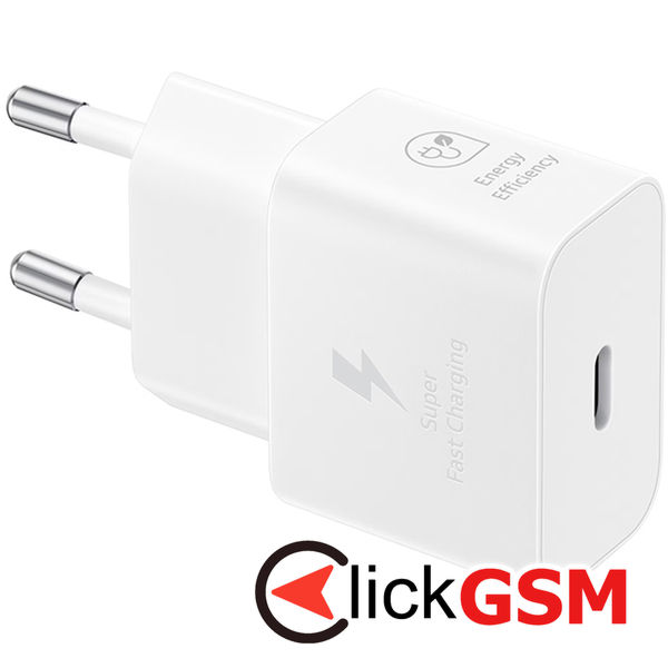 Samsung - Original Wall Charger T2510 Paris 2024 (EP-T2510NWEGEU) - Type-C, 25W, Super Fast Charging - White (Blister Packing)