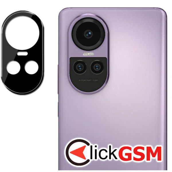 Techsuit - Full Camera Glass - Oppo Reno10 Pro - Black