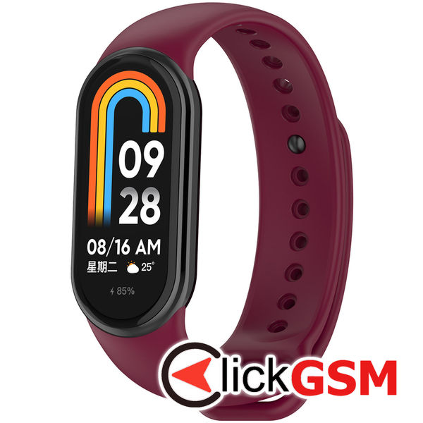 Techsuit - Watchband (W014) - Xiaomi Mi Band 8 / 8 NFC - Wine Red