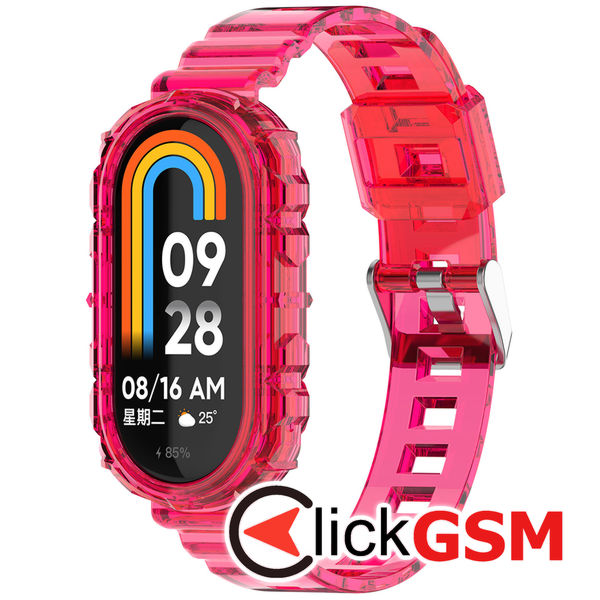 Techsuit - Watchband (W017) - Xiaomi Mi Band 8 / 8 NFC - Rose Red