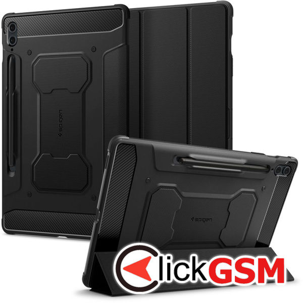 Spigen - Rugged Armor Pro - Samsung Galaxy Tab S9 FE Plus - Black