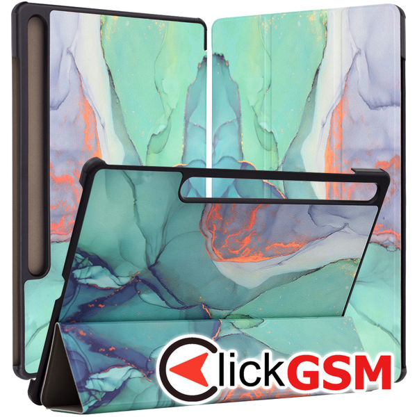 Techsuit - FoldPro - Samsung Galaxy Tab S9 Plus / S9 FE Plus - Green Time