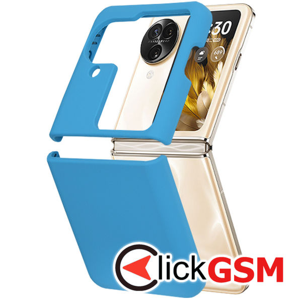 Techsuit - Soft Edge Silicone - Oppo Find N3 Flip - Denim Blue