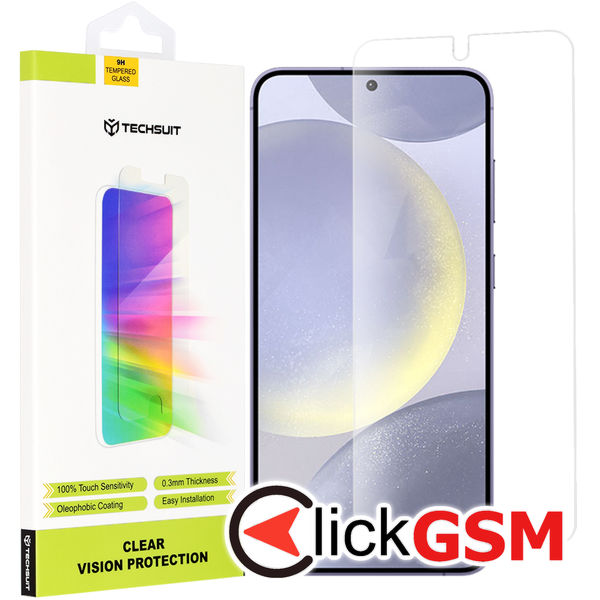 Sticla de protectie Techsuit ClearVision Glass pentru Samsung Galaxy S24+, Transparent