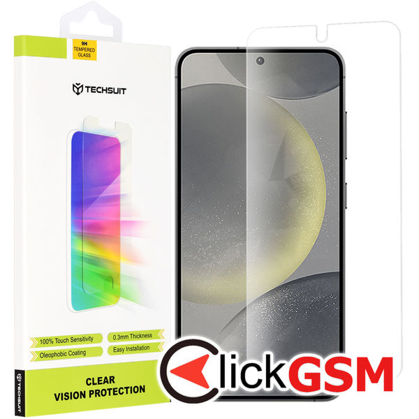 Sticla de protectie Techsuit ClearVision Glass pentru Samsung Galaxy S24, Transparent